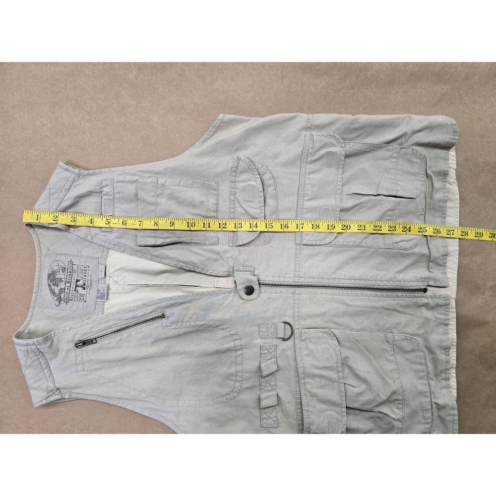 Royal Robbins Men's Large‎ Khaki Utility Vest Outdoor Travel Hunting Zip Up - Picture 16 of 16